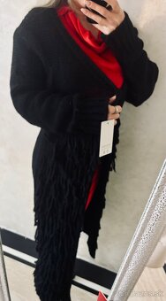 Damsky maxi cardigan Frilla black - 5