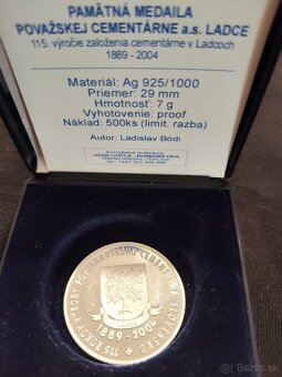 Limitovaná Ag 925/1000 pamätná medaila - 5