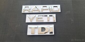 ŠKODA nápisy ČIERNE / CHROMOVE - 5