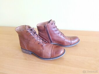 Hnedé kožené členkové topánky Anna Field, veľkosť 38 - 5