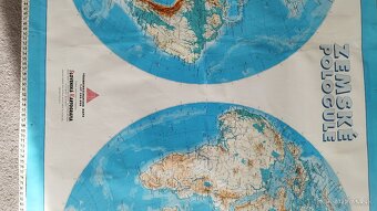 Retro mapa Zemské pologule – zberateľská rarita  Predám veľ - 5