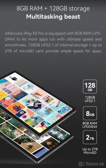 Kvalitný Tablet Alldocube iPlay 50 Pro WiFi/4G 8/128GB obal - 5