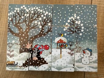 Drevené kocky Krtko (Dino) – 12 ks - 5