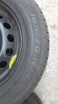 165/70R14 zimné pneumatiky+disky 70eur - 5