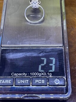 strieborný prsteň Český granát - 5