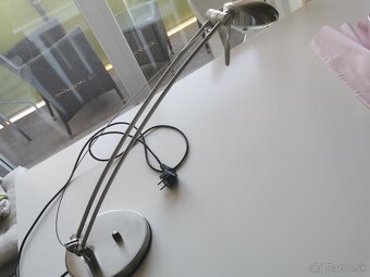 Stolová lampa - strieborná - 5