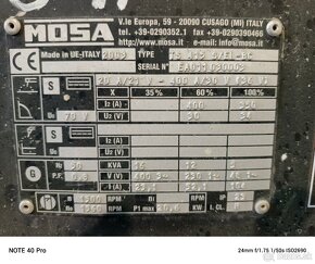 Predám naftový generátor MOSA TS 415 S - rezervované do 25.4 - 5