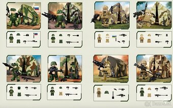 Rôzne sety vojakov 7 + doplnky - typ lego - nové - 5