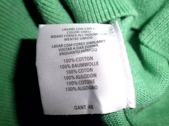 Gant pánsky sveter zelený melír XL - 5