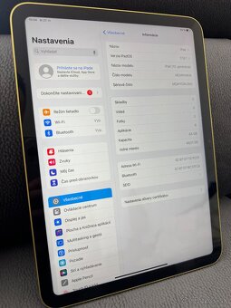 Nový Apple iPad 10.Gen 10.9”64gb Wifi Yellow v záruke - 5