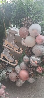Adventný veniec vianocne ozdoby na stromcekveniec na dvere, - 5