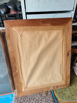 Stary original malovany obraz Franc Josefa I 1892 - 5