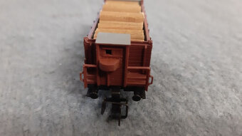 Vláčiky - otvorený vozeň Vtu/Omu s drevom - 5