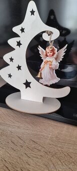 Vianočné drevené stromčeky,  ozdoby - 5