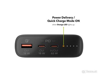 AlzaPower Style 20000mAh Power Delivery 65W - 5