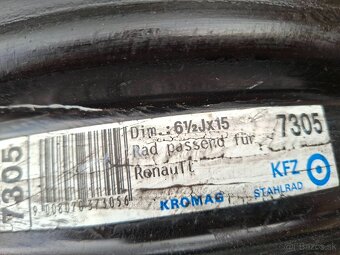 Plechové disky Renault R15, 5x114,3 - 5