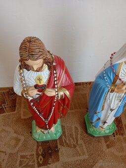Starožitnosti, veľké keramické sochy svätých - 5