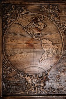 Drevený obraz – Karta sveta (mapa sveta) - 5