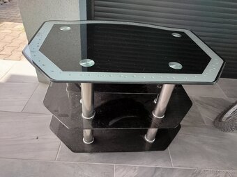 Tv stolík skleneny - 5