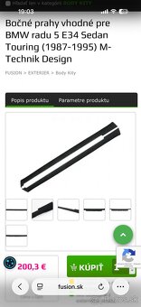 Bmw e34 Kryty prahov sedan/touring - 5