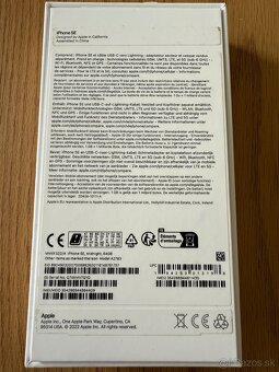 iPhone SE 2022 64 gb Midnight - nepoužitý, záruka - 5