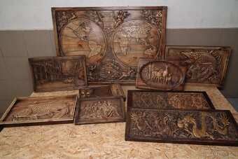 Drevený obraz – Ryba (kapor) - 5