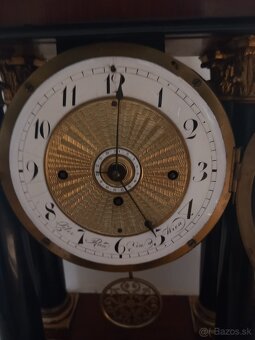 Stlpové hodiny - biedermaier, - 5