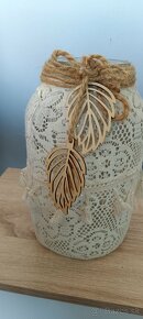 Handmade BOHO svietniky veľké : svadobná výzdoba - 5
