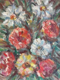 2 Obrazy Štefan Šiška staré oleje na plátně 57x37, 35x45 - 5