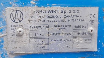 Predam miešačku AGRO WIKT na diely - 5