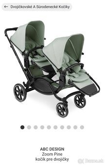 Dvojkočík Abc Desing Zoom Pine kočík pre dvojičky - 5