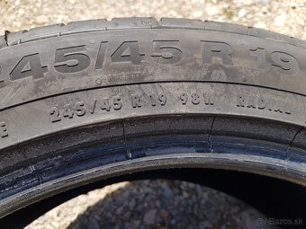245/45 r19 letné pneumatiky 2ks Continental - 5