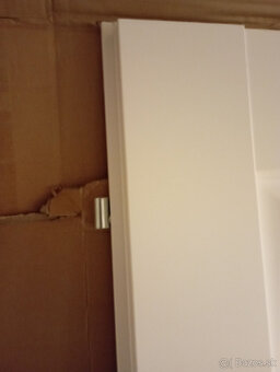 Biele dvere drevené so zárubňou 65 cm - 5