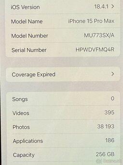 Predám iPhone 15 Pro Max 256GB čierny black - 5