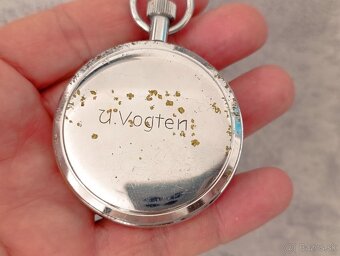 Zajímavé staré německé kapesní stopky Junghans 1/10s. - 5