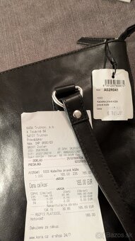 Kožená kabelka čierna Kara, nová - 5