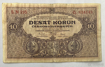 PREDÁM: BANKOVKY: DESAŤ KORÚN Československých z roku 1927 - 5