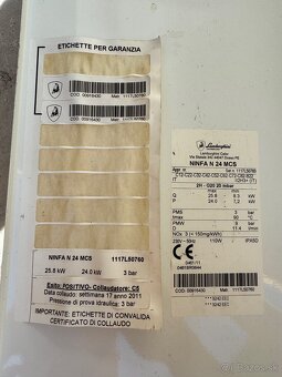 Predám plynový kotol Lamborghini Caloreclima NINFA N 24 MCS - 5