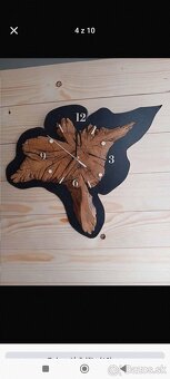 Drevo Dub Orech Nástenné hodiny - 5