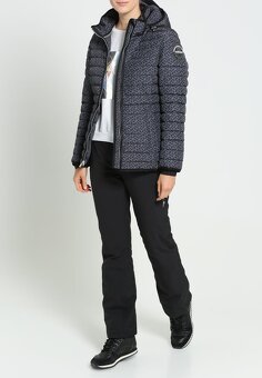 nová sivo-čierna dámska bunda Napapijri veľ. 40 - 5