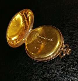 Zlaté vreckové hodinky 14k, celková hmotnosť 19,54g - 5