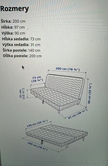 Biela rozkladacia pohovka - 5