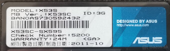 Notebook ASUS X53SC-SX595 Win10, 6GB. - 5