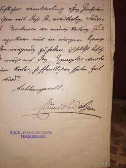 Poľovnícka kniha Venovanie autora Ornithologia 1879 - 5