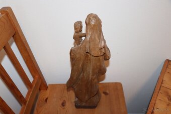 Marie a Jezulátko soška socha dřevo (225J) - 5