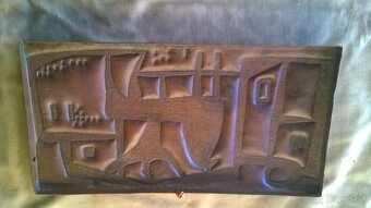 medený relief -jazdec - 5