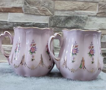 Růžový porcelán, 2 hrníčky, Chodov - 5