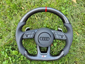 AUDI VOLANT KARBONOVY RS ZKOSENY s airbagom - 5