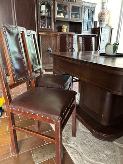 Starožitny stôl + 6 stoličiek - 5