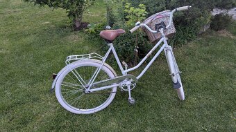 Retro bicykel 26" biela metaliza - 5